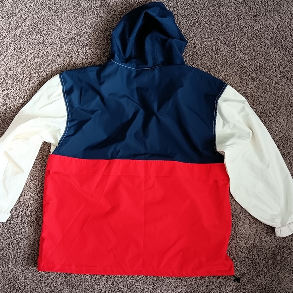 Champion Windbreaker ,Size Large , Red, White and Blue. Good Condition - Picture 2 of 3